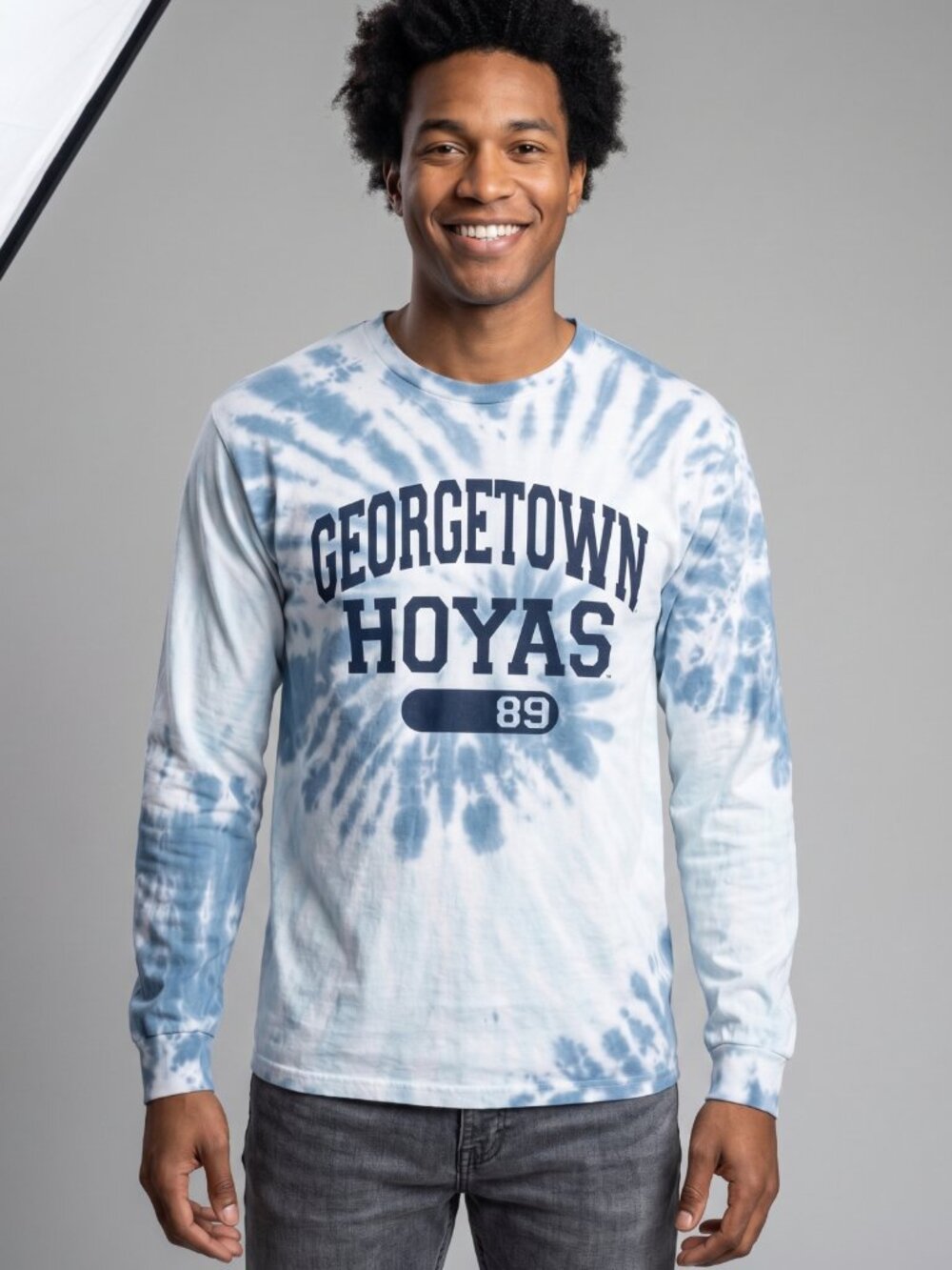 NWT Blue 84 Georgetown Hoyas Tie Dye Long Sleeve T-Shirt Small